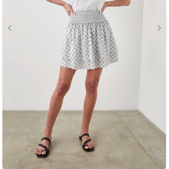 Rails White and Black Floral Skater Skirt - Picture 2 of 7